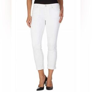 Jessica Simpson Rolled Crop Skinny Jeans White Size 10 Ankle Cuff